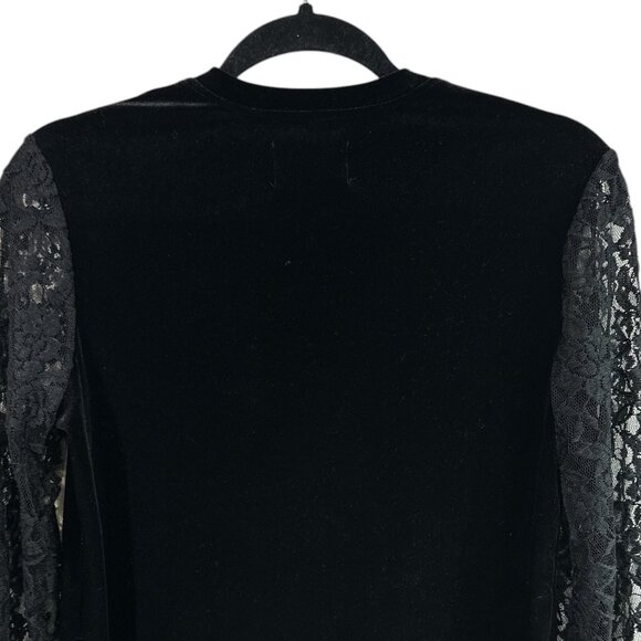 Southcott Velvet Top Lace Sleeves Sz S Whimsigoth Fairy Grunge - Picture 5 of 12